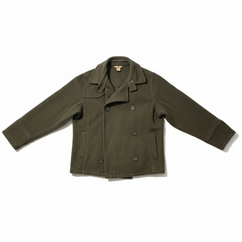 Woolrich Women’s Olive Green Wool Peacoat‎ Field Jacket Size LG
